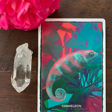 Animal Magic Oracle Cards by Esther Sanchez. Chameleon